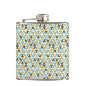 Geometrische driehoekspatroon heupfles (Voorkant)