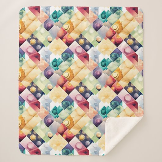 Geometrische druppels sherpa deken (Voorkant)