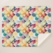 Geometrische druppels sherpa deken (Voorkant (horizontaal))