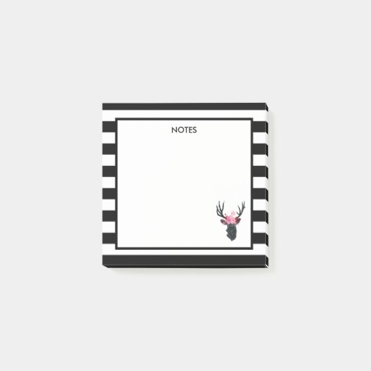 Geometrische duiker met Floral Crown Post-it® Notes (Voorkant)