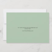 Geometrische Elegant Gold Greenery Elopement Aankondiging (Achterkant)