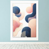 Geometrische elegantie in de Abstracte kunst Canvas Afdruk (Insitu (Houten vloer))