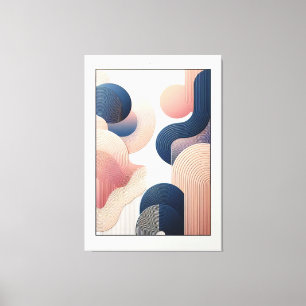 Geometrische elegantie in de Abstracte kunst Canvas Afdruk