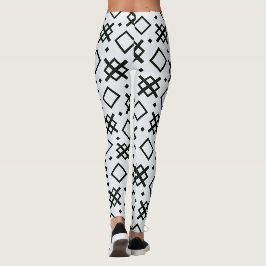 Geometrische elementen naadloos patroon van vormen leggings (Achterkant)