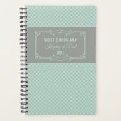 Geometrische en Art Deco Mint & Gray Personalized Planner (Voorkant)