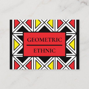 Geometrische etnische decoratieve tribale patronen visitekaartje