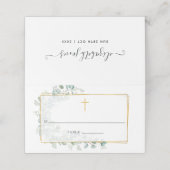 Geometrische Eucalyptus Baptisme of Christening (Buitenkant ongevouwen)