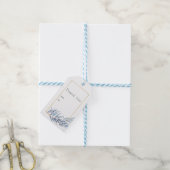 Geometrische Eucalyptus Bladeren Cadeaulabel (Met Touw)