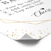 Geometrische Eucalyptus vrijgezellenfeest Mimosa B Poster (Hoek)