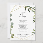 Geometrische Eucalyptustabel Aantal 1 Zitplaats Kaart (Voorkant)