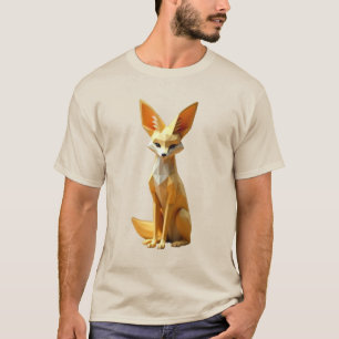 Geometrische Fennec Fox T-shirt
