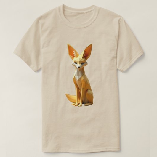 Geometrische Fennec Fox T-shirt (Design voorkant)