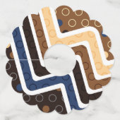 Geometrische figuren 2 wijnglaslabel (Achterkant)