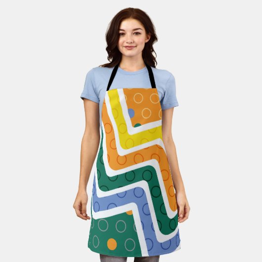 Geometrische figuren 3 schort (Gedragen)