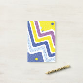 Geometrische figuren 5 post-it® notes (Op bureau)