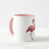 Geometrische Flamingo Mok (Voorkant links)