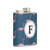 Geometrische Flamingo Print Initiaal Heupfles (Rechts)