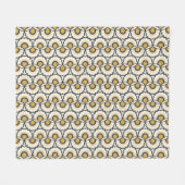 Geometrische Floral Pattern Fleece Deken (Voorkant (Horizontaal))