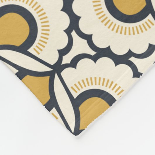 Geometrische Floral Pattern Fleece Deken (Hoek)