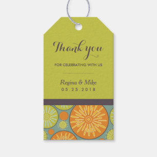 Geometrische Floral Pattern Wedding Favor Gift Lab Cadeaulabel