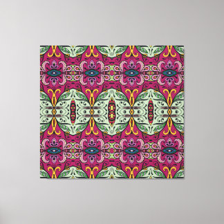 Geometrische Floral Tribal Etnische Doodle Canvas Afdruk