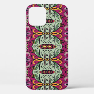 Geometrische Floral Tribal Etnische Doodle iPhone 12 Hoesje