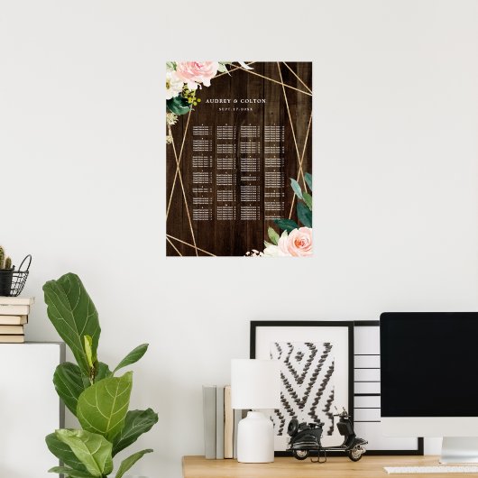 Geometrische Florentijnse volgorde van de ALPHABET Poster (Thuiskantoor)