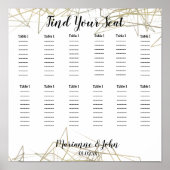 Geometrische Folie Abstracte weduwenkaart Poster (Voorkant)