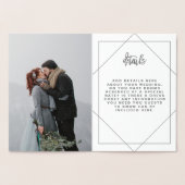 GEOMETRISCHE FOLIE BRUILOFT UITNODIGING (Binnen)