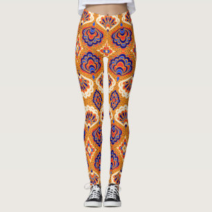 Geometrische folklore, tribale zeeschelpen. leggings