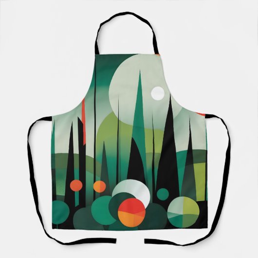 Geometrische Forest Dawn Schort (Voorkant)