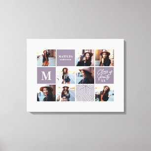 Geometrische foto afstuderen gepersonaliseerd cade canvas afdruk