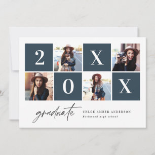 Geometrische foto-typografie afstuderen aankondigi aankondiging