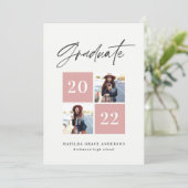 Geometrische foto-typografie afstuderen aankondigi aankondiging (Staand voorkant)