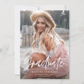 Geometrische foto-typografie afstuderen aankondigi aankondiging (Voorkant)