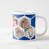 Geometrische fotocollage 9 Afbeelding blauw Extra Grote Beker (Rechts)