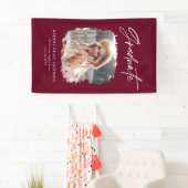 Geometrische fotograaf bogundy-feestje spandoek (Insitu)