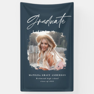 Geometrische fototypografie graduatie party decor spandoek