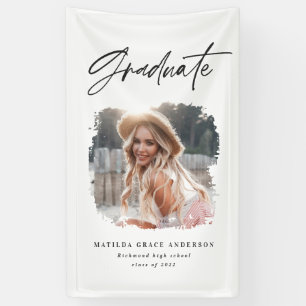 Geometrische fototypografie graduatie party decor spandoek