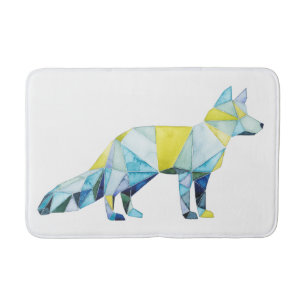 Geometrische fox-dieren badmat