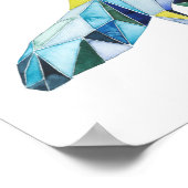 Geometrische fox-dieren poster (Hoek)