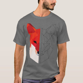 Geometrische fox t-shirt