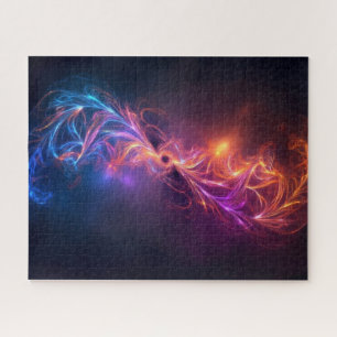 Geometrische fractal kunst legpuzzel
