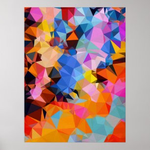 Geometrische Fractale Abstracte Wanddecoratie Poster