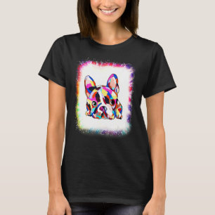 Geometrische Franse Bulldog Jongen Meisje Tie Dye  T-shirt