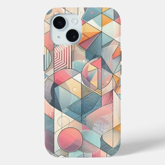 Geometrische fusie Case-Mate iPhone case (Achterkant)