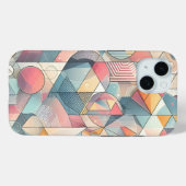 Geometrische fusie Case-Mate iPhone case (Achterkant (horizontaal))
