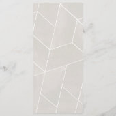 Geometrische gala-menu Creme-Waterverf Menu (Achterkant)