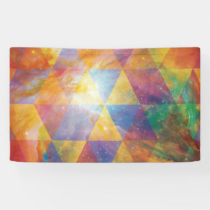 Geometrische galaxy Art Spandoek