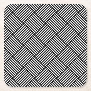 Geometrische gecontroleerde textuur vierkante kartonnen onderzetter